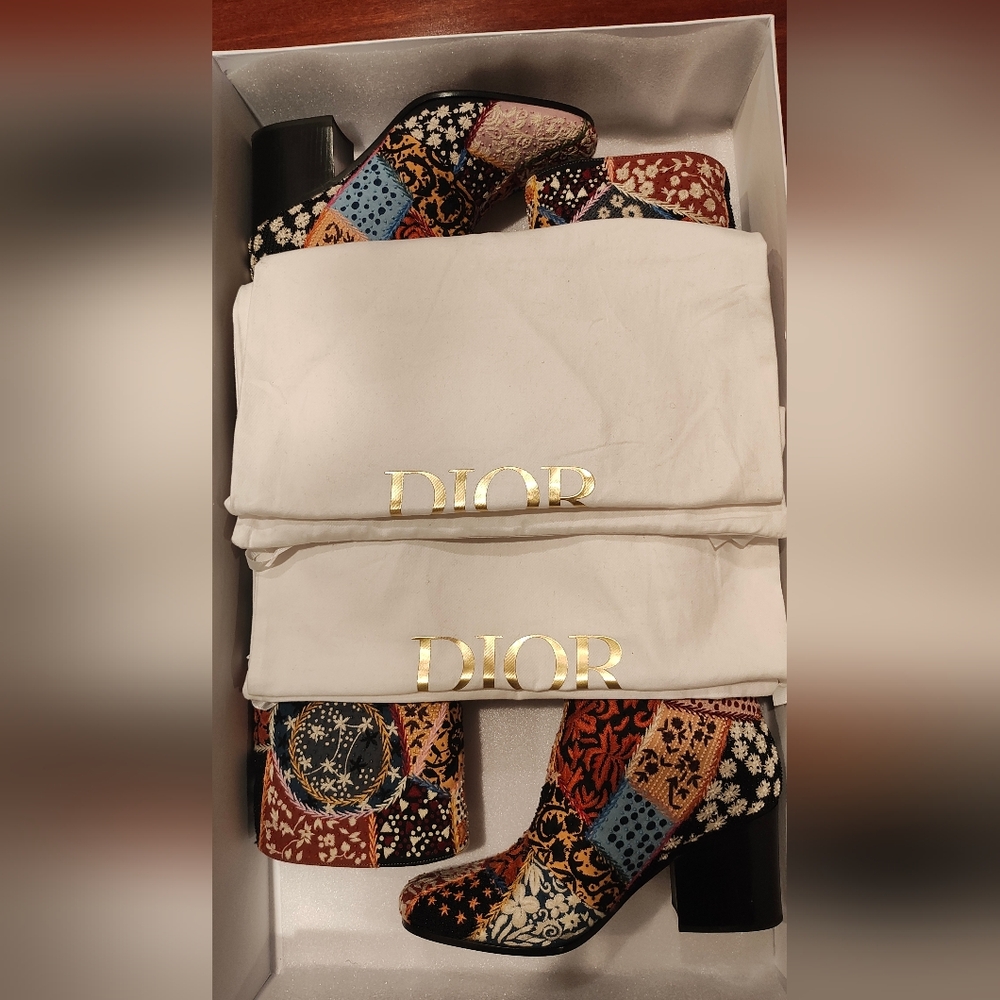 *SOLD*CHRISTIAN DIOR BEADED BOOTS - Picture 13 of 16